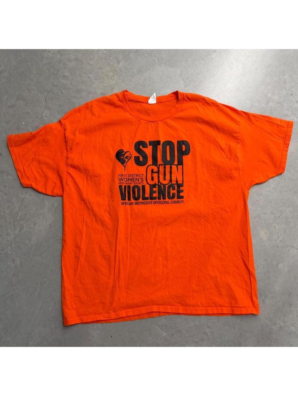 2000's Men's Stop Gun Violence African Methodist Episcopal Church Tee Sized XXL